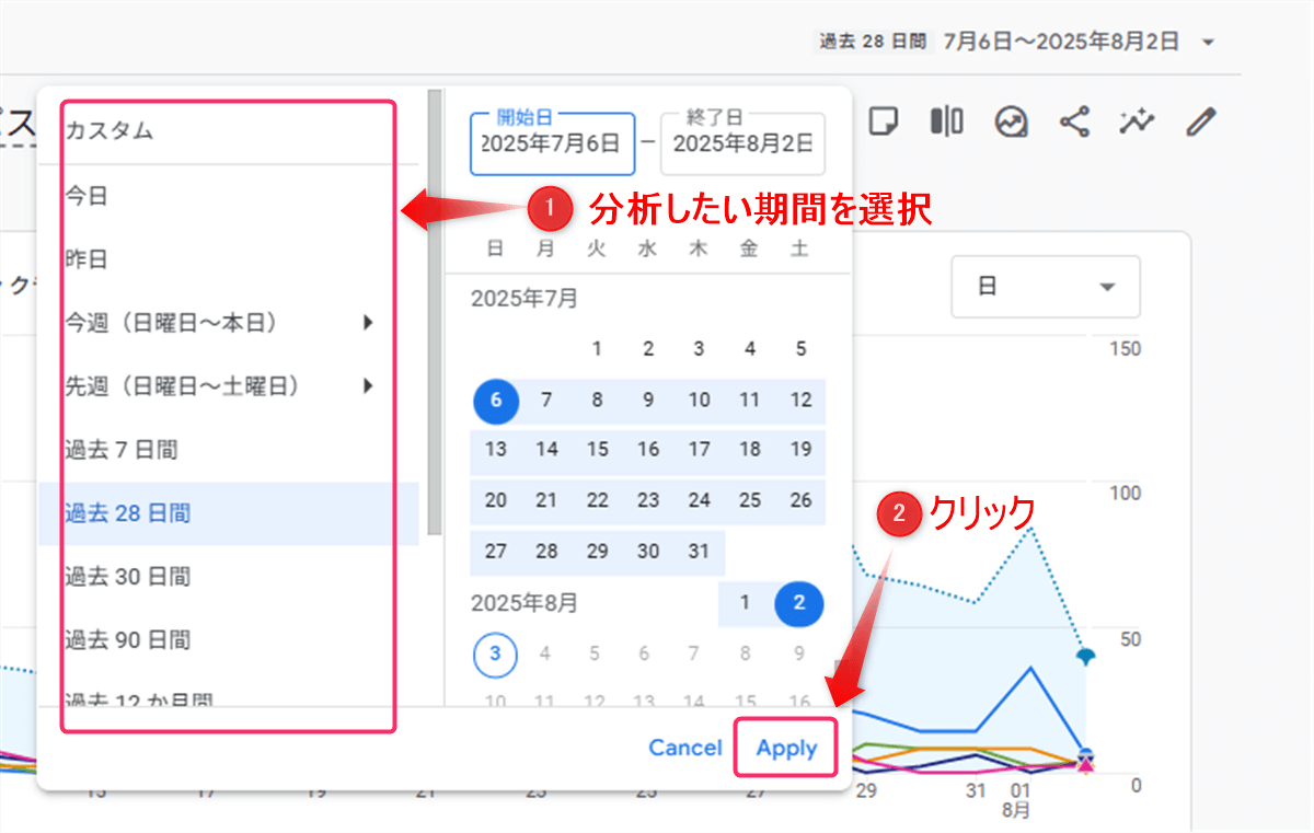 期間 の変更