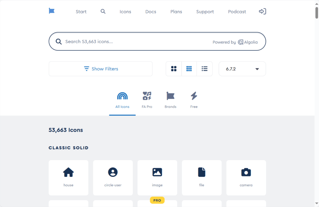 Font Awesome公式サイトのトップページ