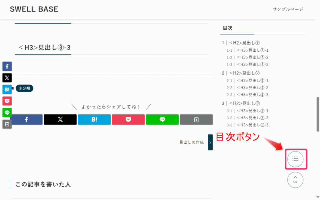 目次ボタン