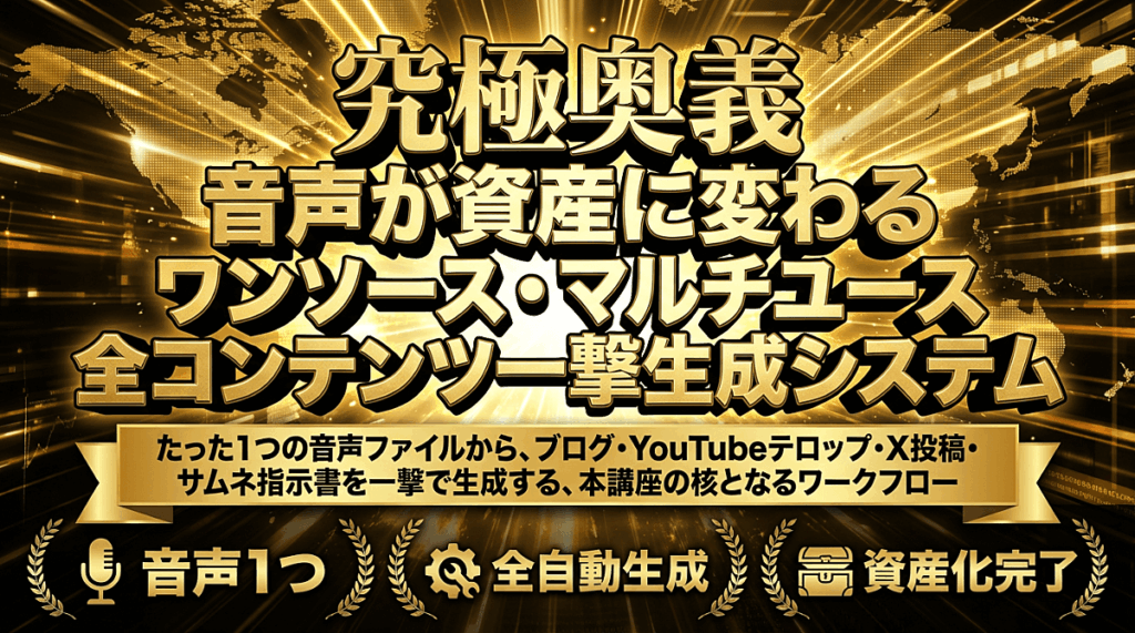 音声データから各コンテンツが生成される